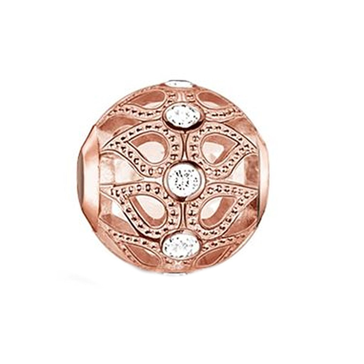 Thomas Sabo Damen Bead Charm-Einhänger Tautropfen 925 Silber rosegold K0146-416-14