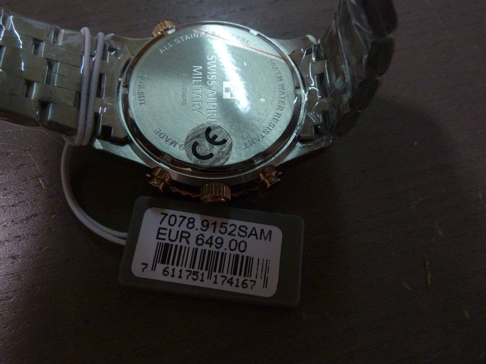Swiss Alpine Military Herren Armbanduhr Chronograph 7078.9152