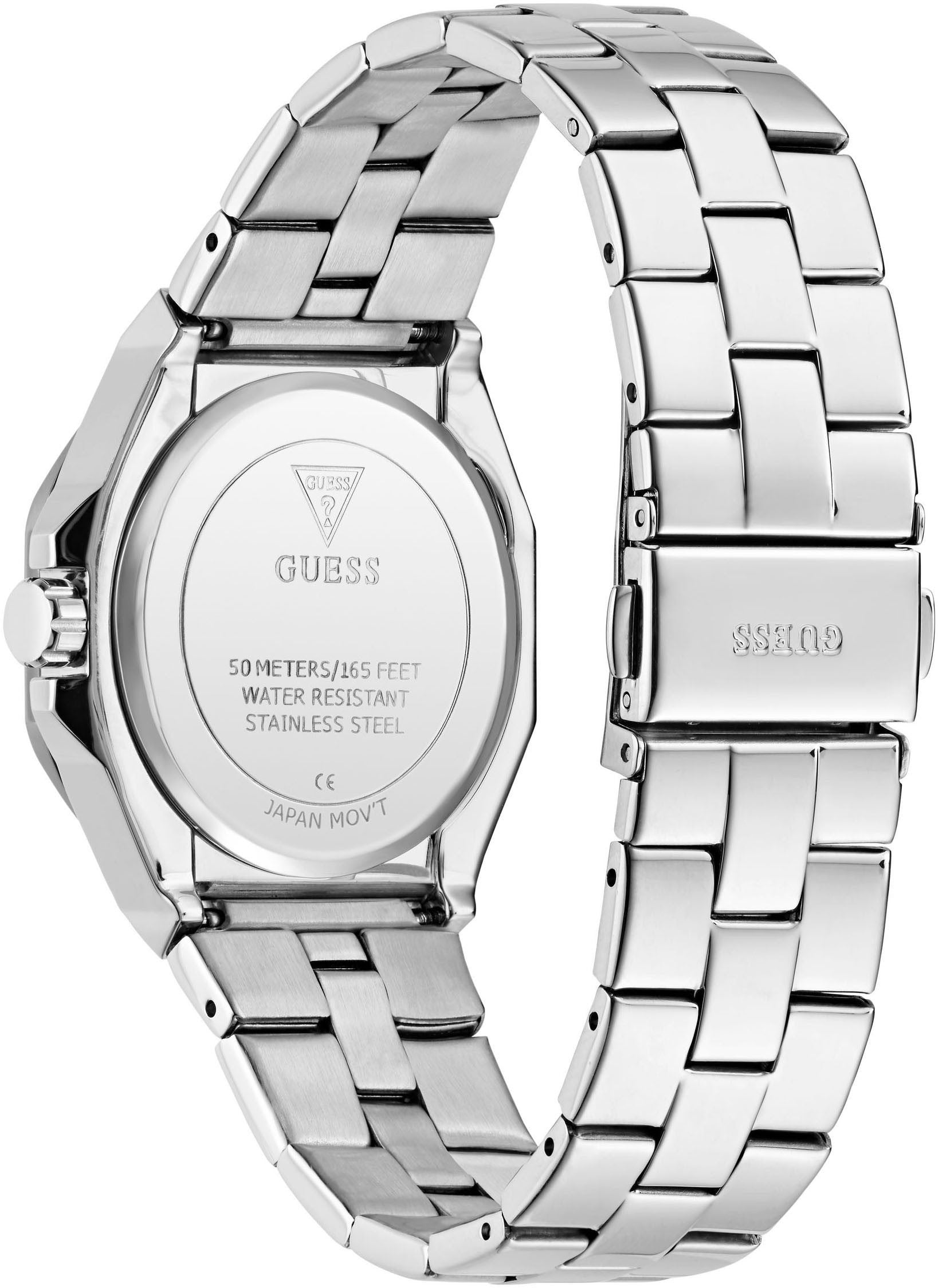 Guess Analog Armbanduhr Damen (Ladies) Empress Silber GW0873L1