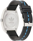 adidas Project Two Unisex Armbanduhr, Quarz Analog, Kunststoff, 38 mm, Kunststoffarmband, Schwarz, 5 bar, Zifferblattfarbe: Mehrfarbig, AOST25038