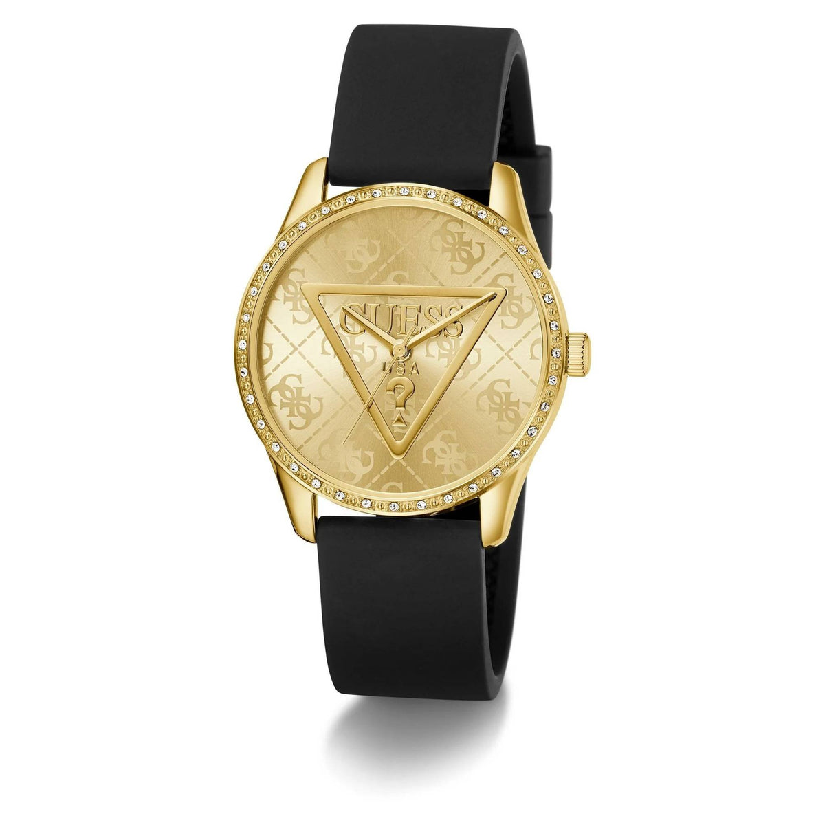 Guess Damenuhr Ladies Black Gold Tone Analog Watch Bicolor GW0942L2