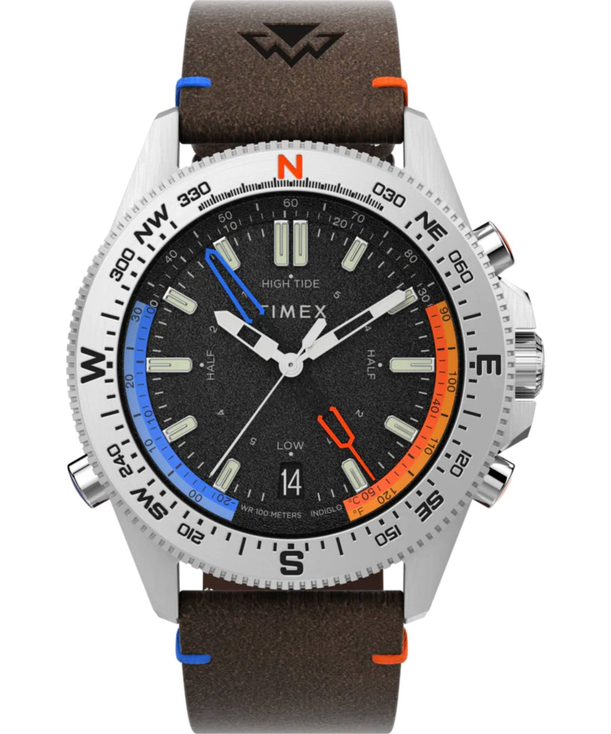 Timex Uhr Herren Expedition Tide-Temp-Compass Silber/Braun TW2V64400QY