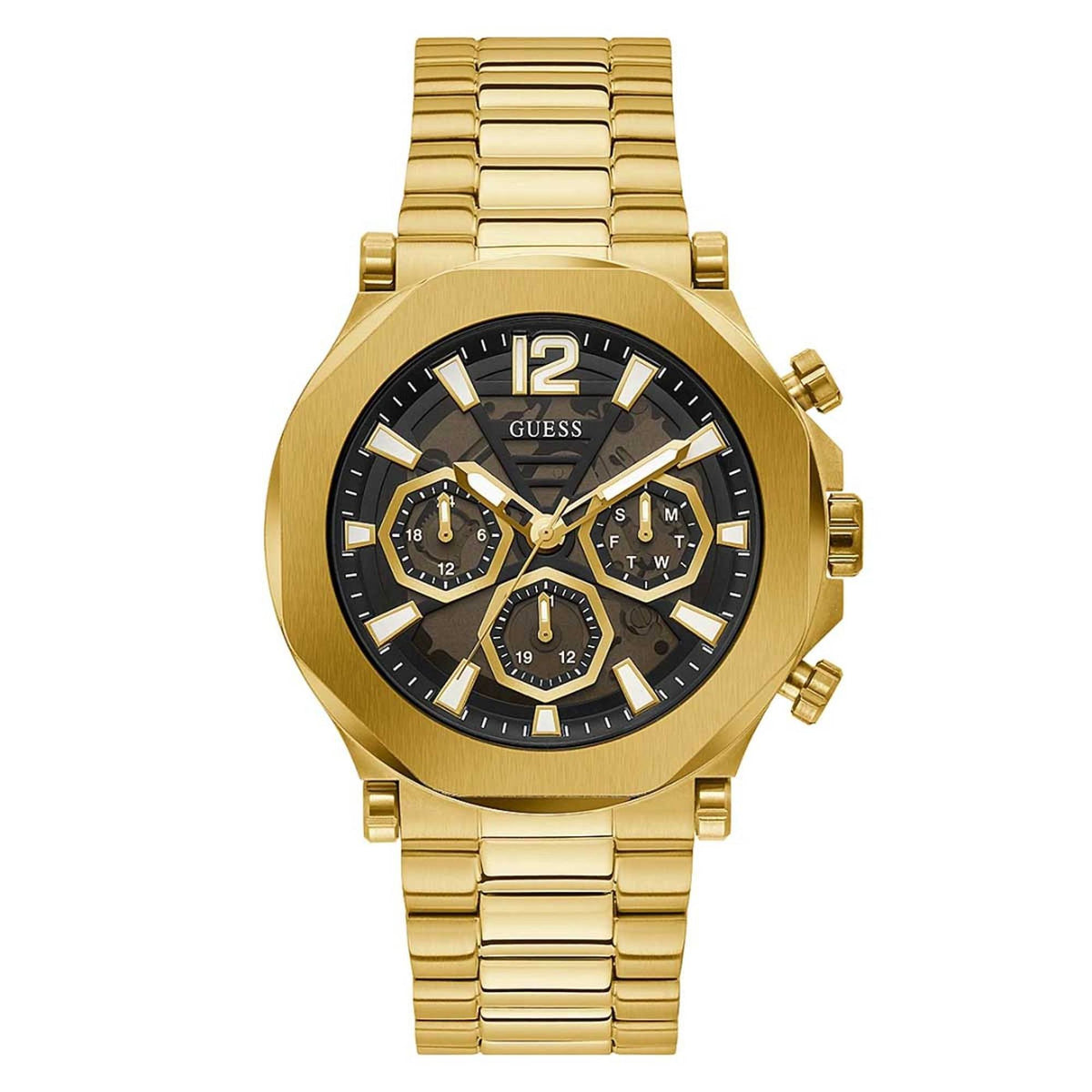 GUESS Armbanduhr Herren EDGE Gold GW0539G2