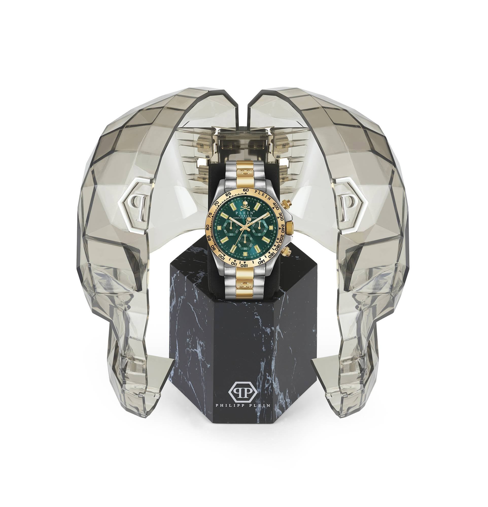 Philipp Plein Herrenuhr Nobile Wonder Silber/Gold