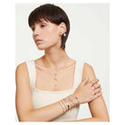 Swarovski Armreif Damen Dextera Weiß Roségoldfarben 5098834