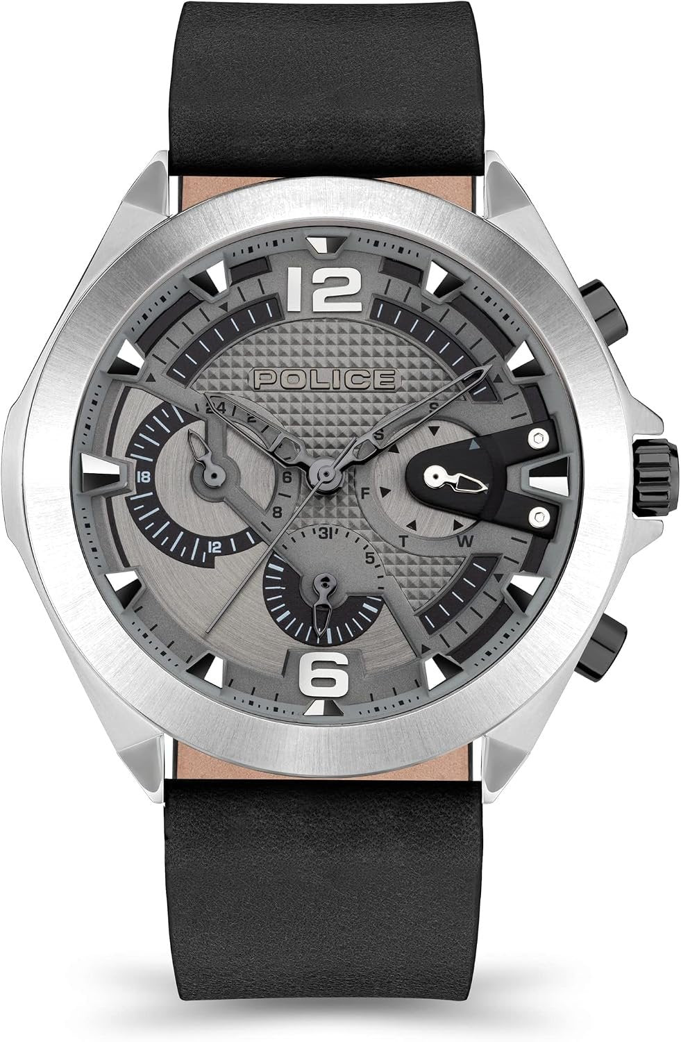 Police Herren-Uhren Analog Quarz One Size Silber 32019276