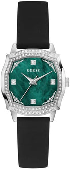 Guess Analoge Armbanduhr Damen Liv 32mm 3ATM Silber Schwarz GW0932L1