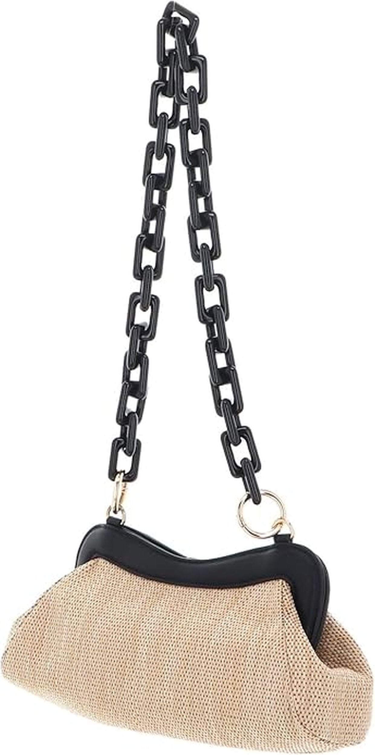 Valentino Bags Damen Handtasche Copacabana Natural/Nero VBS7UG03SG41