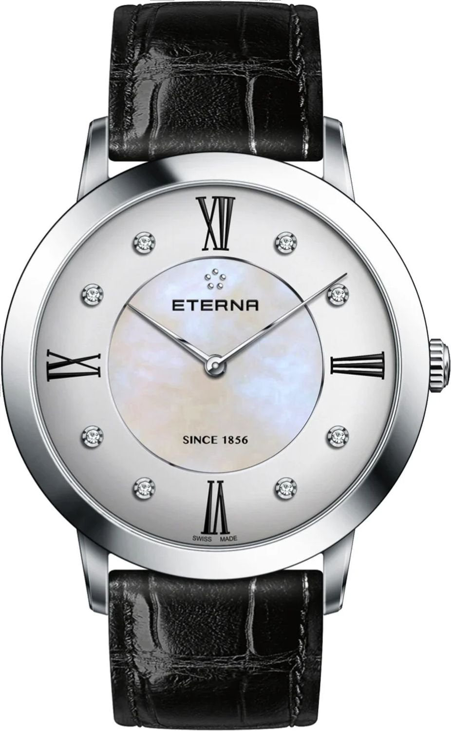 Eterna Armbanduhr Damen Quartz 40mm Silber Schwarz 2711.41.66.1394