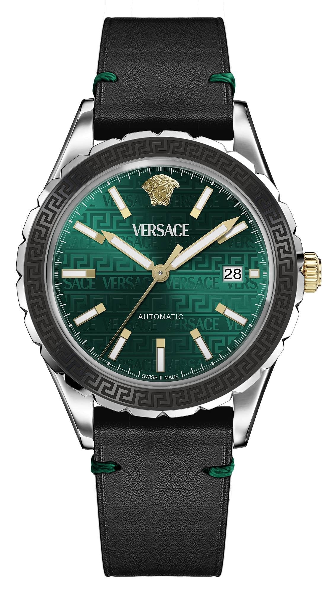 Versace Herren-Armbanduhr Hellenyium Automatic grün schwarz VEQCA0124