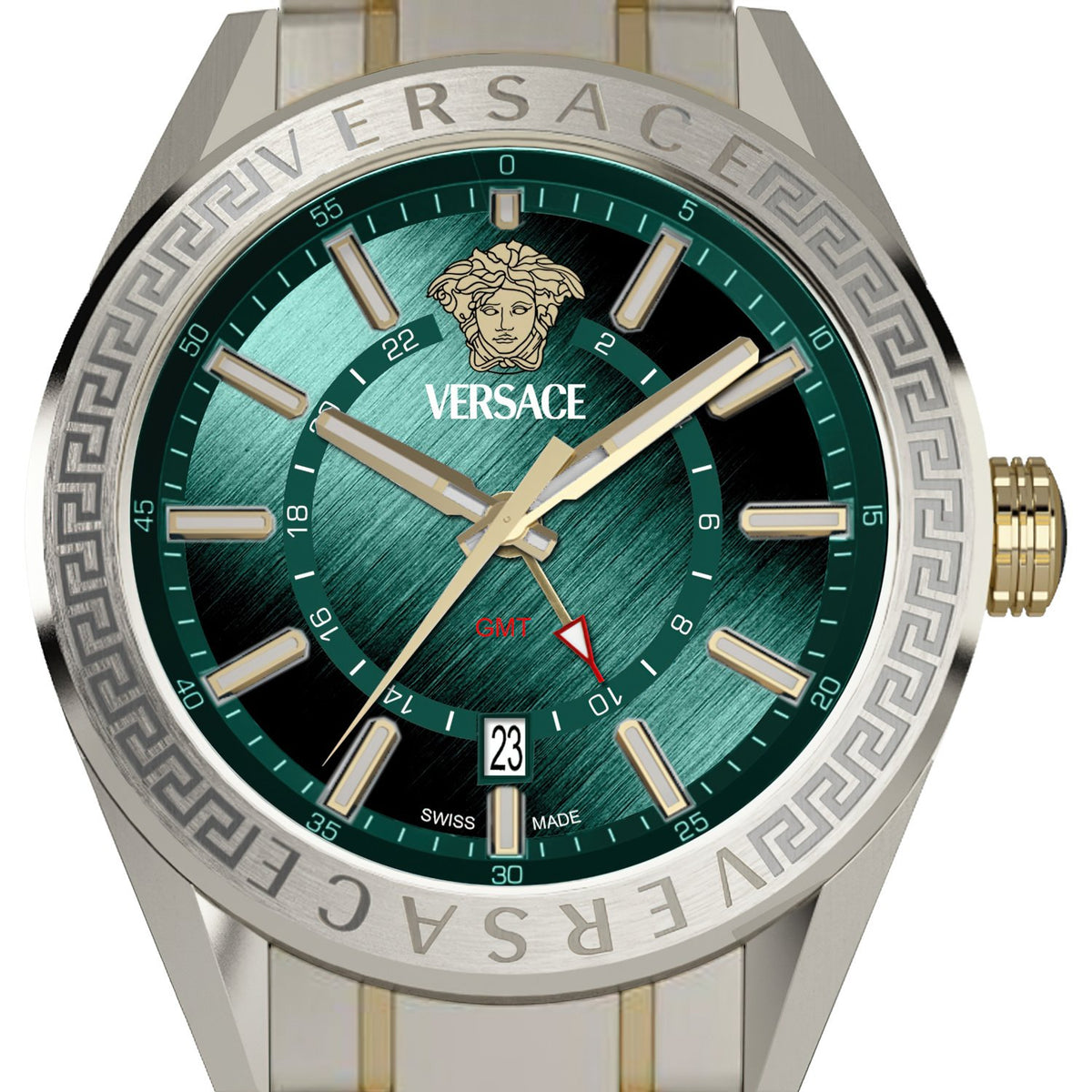 Versace Herren Armbanduhr V-CODE GMT Grün VEAFA0524