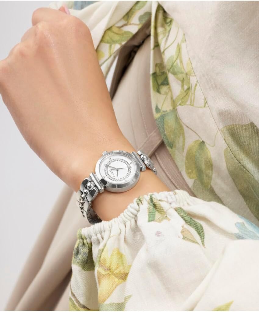 Guess Ladies Silver Tone Analog Watch Leena GW0994L1