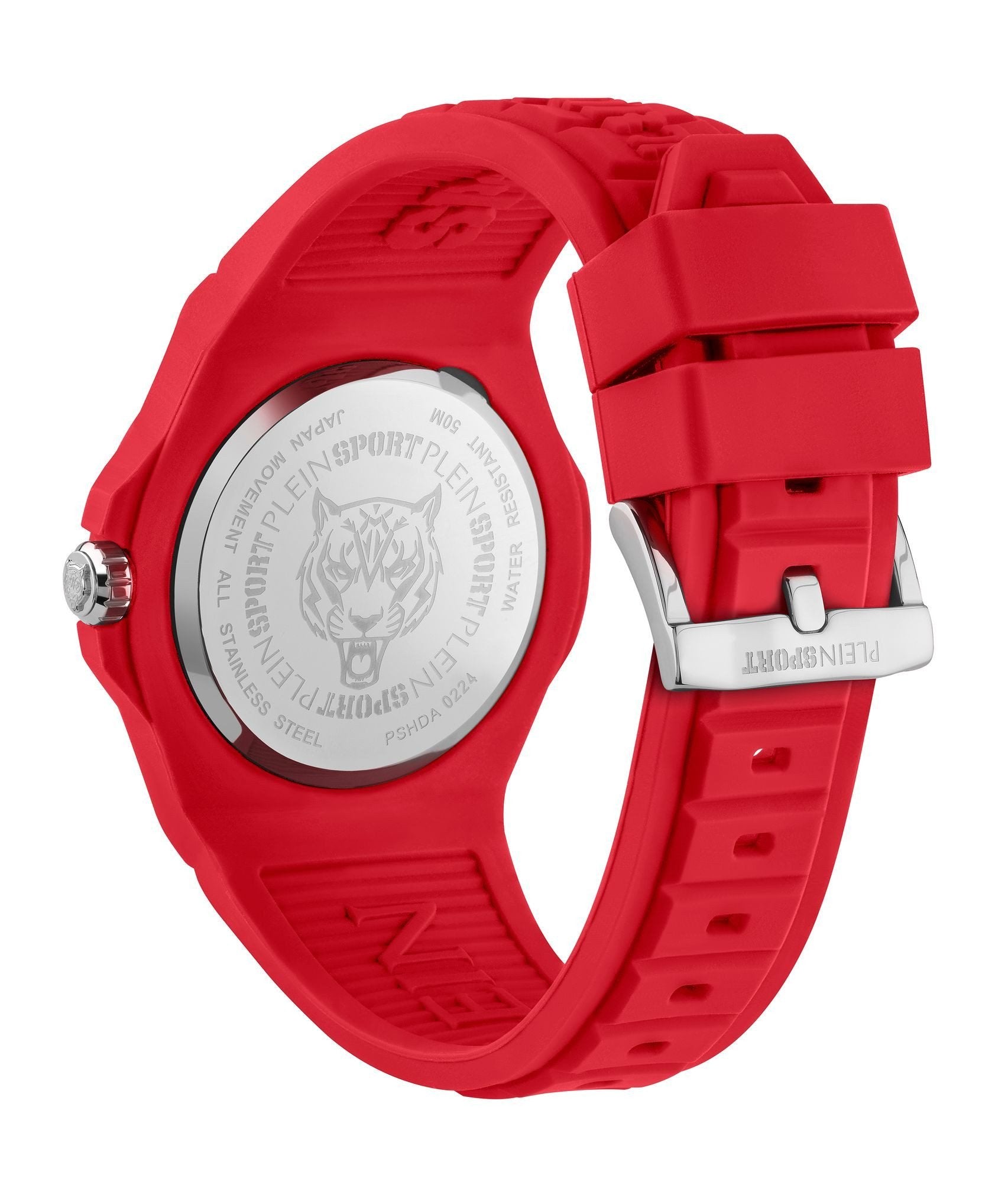 Philipp Plein Unisex Uhr New Fearless PSHDA0224 Rot Kunststoff 46 mm