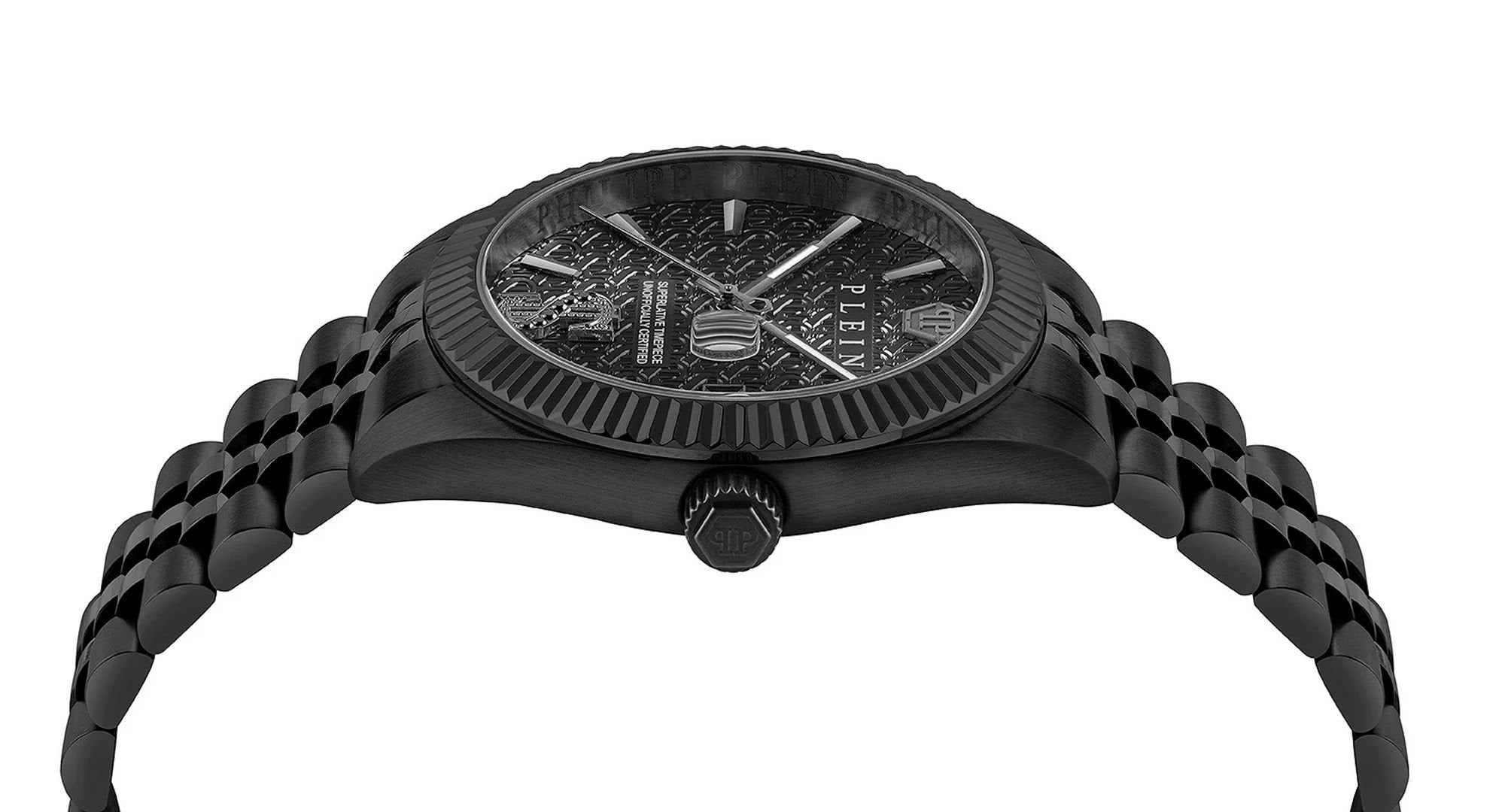 Philipp Plein Uhr Herren Date Superlative Crystal schwarz PWMFA1125
