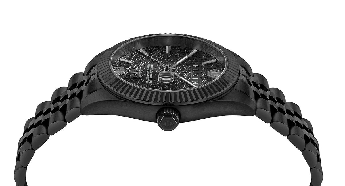 Philipp Plein Uhr Herren Date Superlative Crystal schwarz PWMFA1125