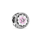 Pandora Moments Rosafarbene Magnolienblüte Charm Sterling Silber, Cubic Zirkonia, Emaille 792085PCZ