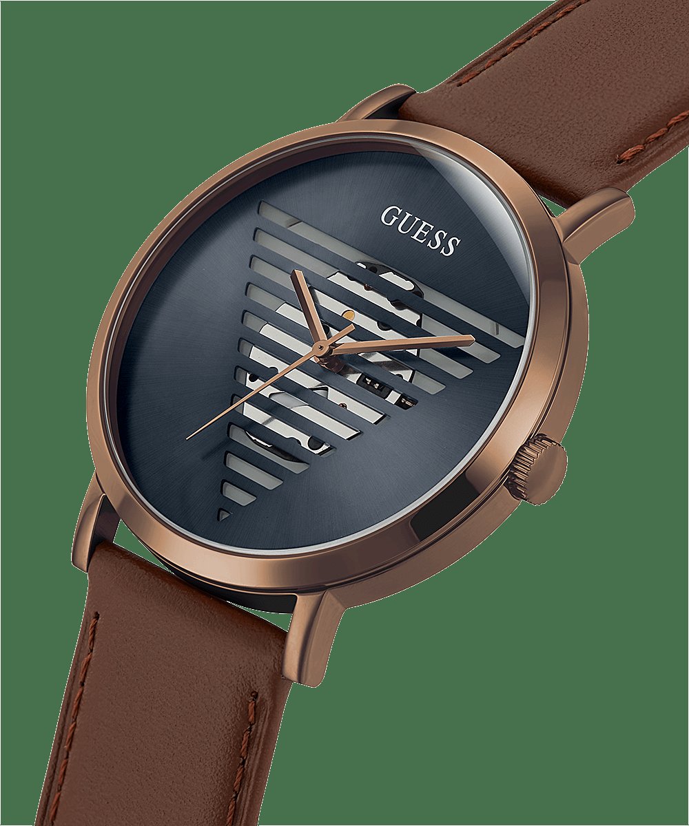 Guess Herren Armbanduhr Idol 44 mm Armband Leder GW0503G4