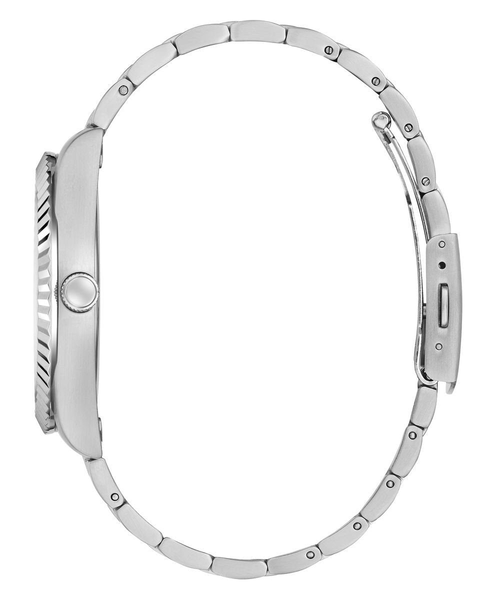 Guess Herrenuhr Connoisseur Edelstahl silber, grün 42 mm GW0265G10