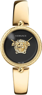 Versace Armbanduhr Damenuhr Palazzo 34 mm Goldfarben Schwarz VECQ03625