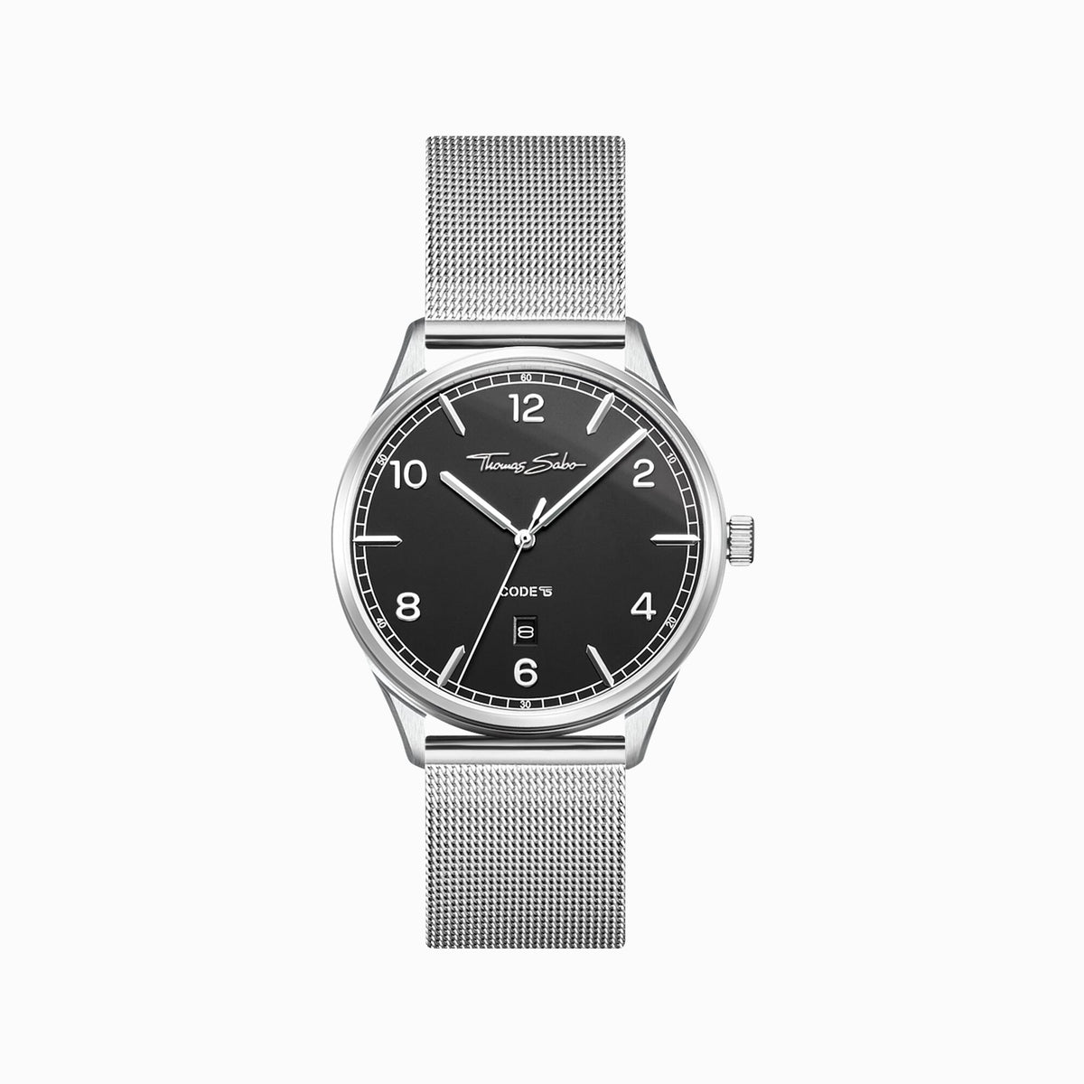 Thomas Sabo Unisexuhr Code TS silber schwarz WA0339-201-203-40 MM