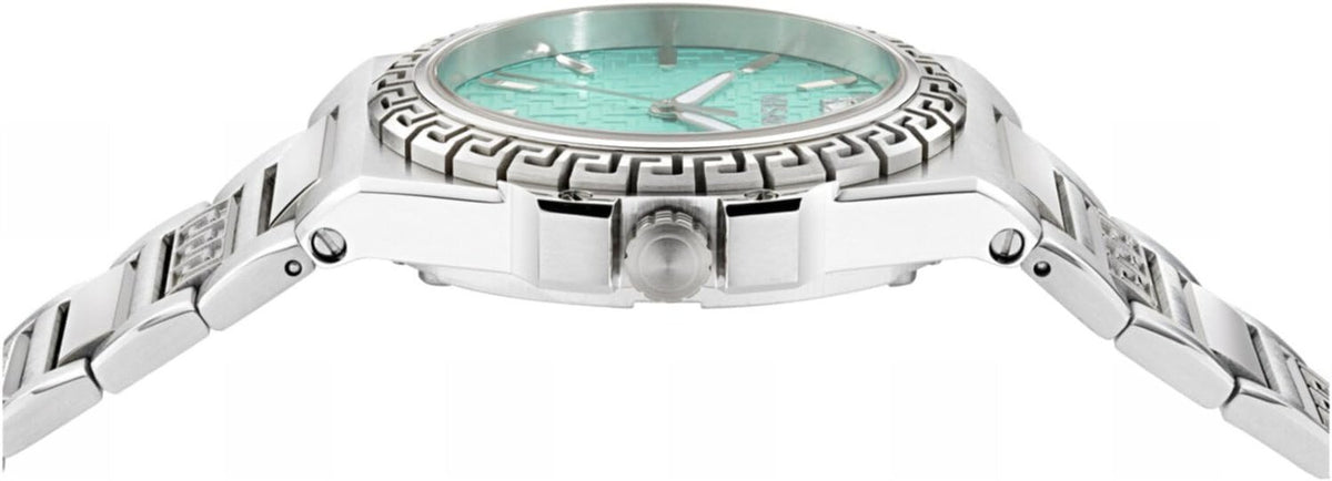 Versace Damen Analog Quarz Armbanduhr Greca Reaction