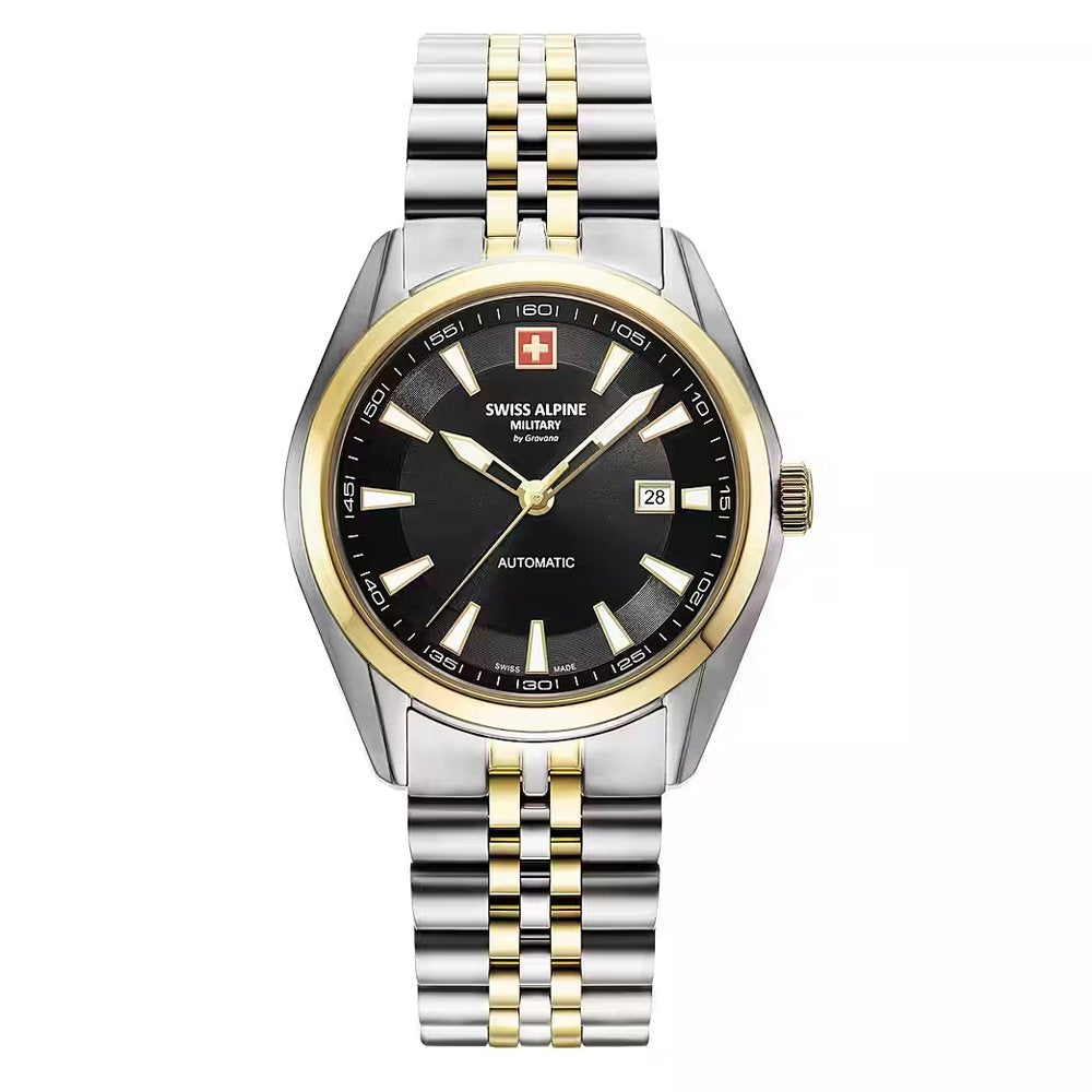 Swiss Alpine Military by Grovana Herrenuhr Admiral Elite Automatik Bicolor Schwarz 7091.2147