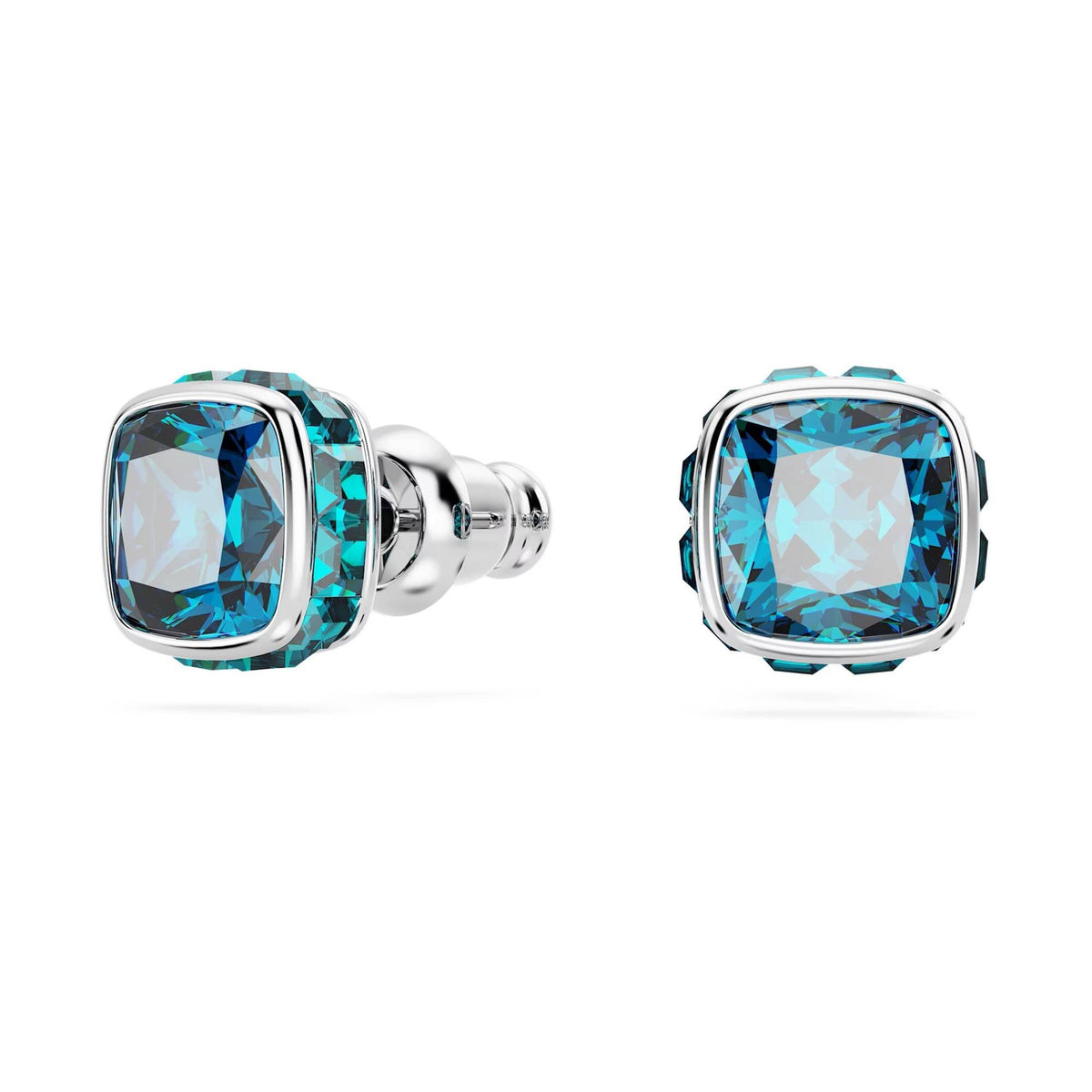 Swarovski Schmuck Unisex Birthstone Stud Earrings Square Cut Dezember Blau Rhodiniert 5660796
