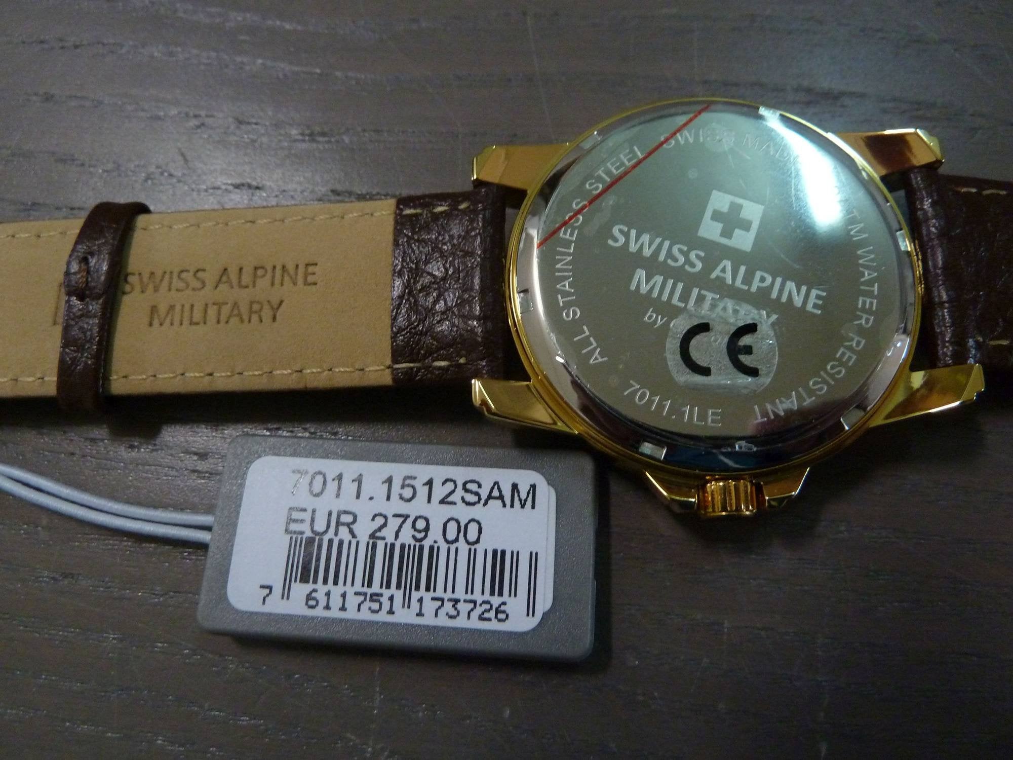 Swiss Alpine Military Herren Armbanduhr 40 mm Armband Leder 7011.1512
