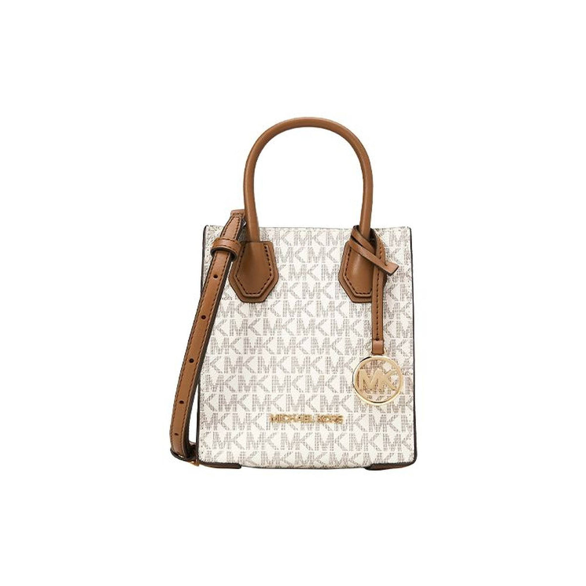 Michael Kors Crossbody Tasche Damen Mercer Extra Small Logo and Leder Vanilla 35T1GM9C0I
