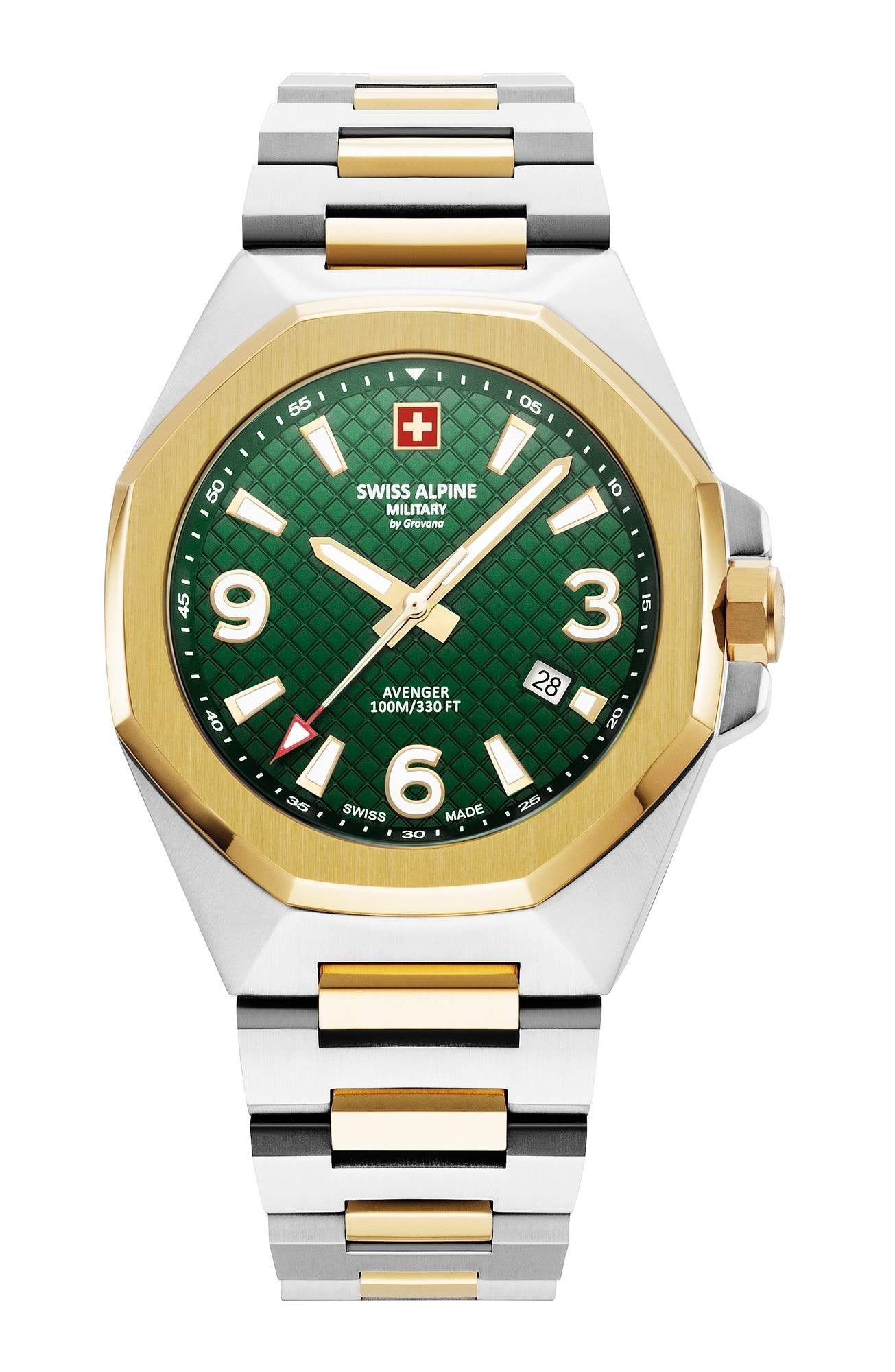 Swiss Alpine Military Herren Armbanduhr 42 mm Avenger silber 7005.1144