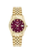 Swiss Alpine Military by Grovana Armbanduhr Damen Solaris Gold Bordeaux 7716.1216