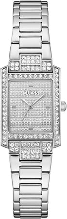 Guess Analoguhr Damen Ladies Silver Tone Analog Watch Silber GW0995L1