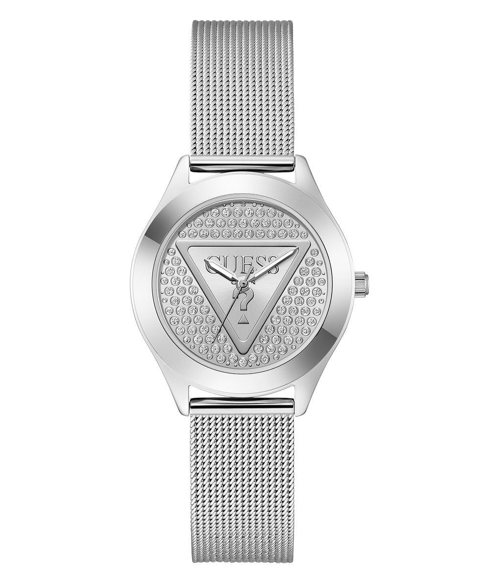 Guess Damen Armbanduhr silber GT GLITZ PLAQUE GW0835L1
