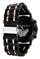 Edenhölzer Holzuhr Herren Armbanduhr Chronograph Hardlex Aruba Datumsanzeige