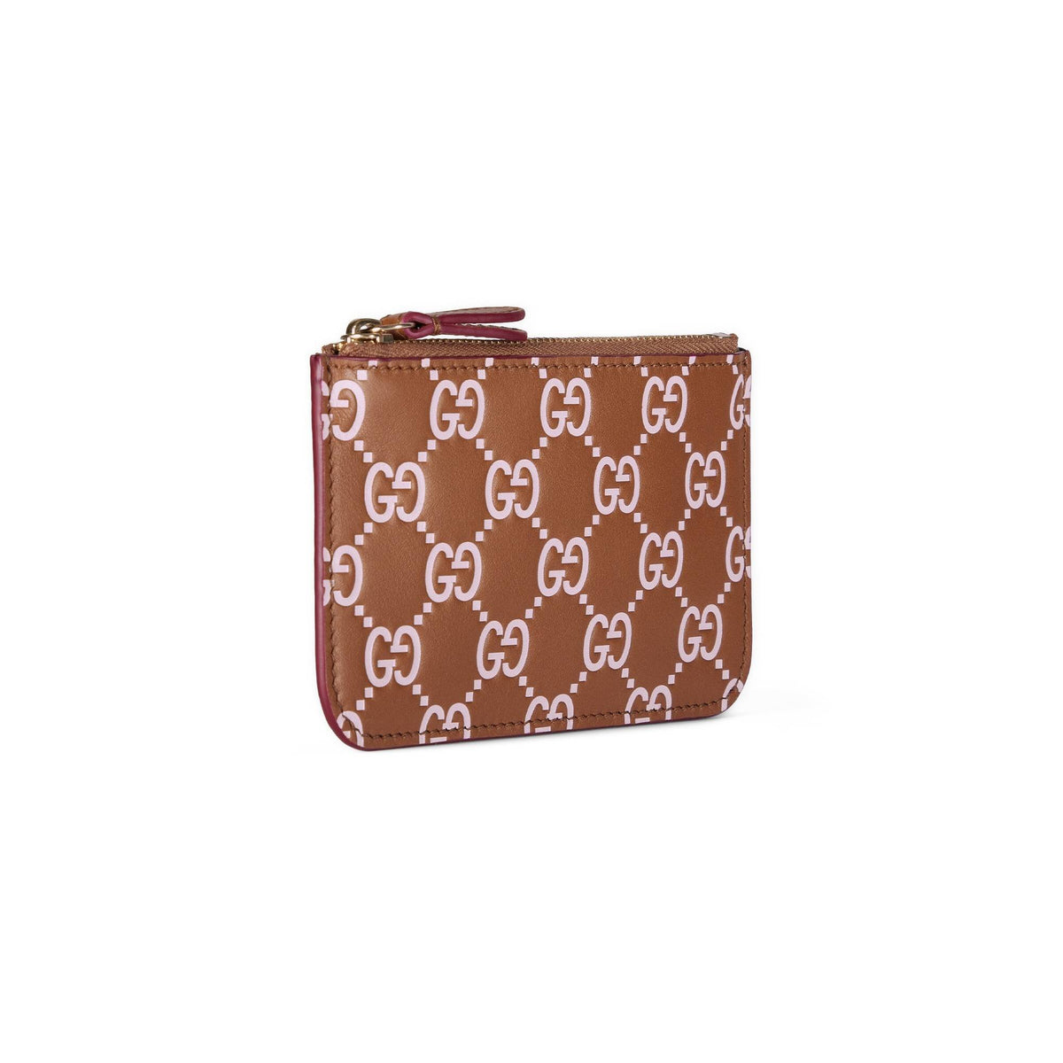 Gucci Schlüsselmäppchen Unisex GG Emblem Key Pouch Brown/Pink 847205-AAFNA-8849