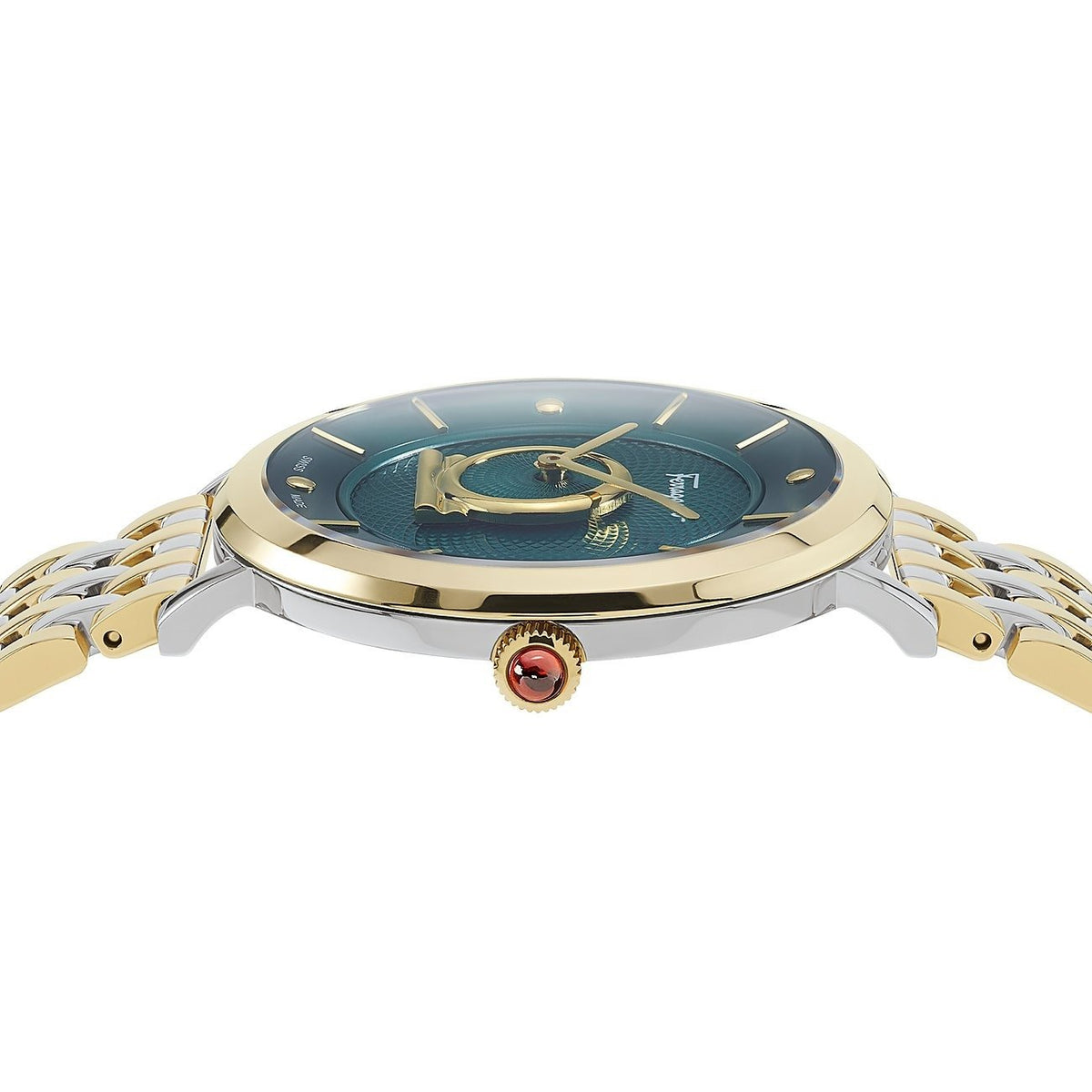 Salvatore Ferragamo Damenuhr Minuetto Quarz Bicolor Grün 36 mm SF8200920