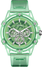 Guess Armbanduhr Herren King Multifunktion Transparent Grün GW0806G6