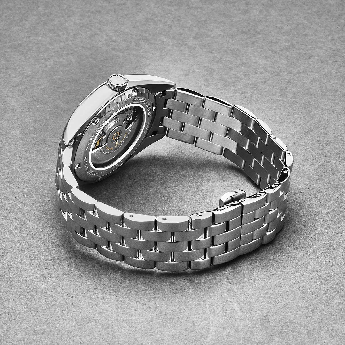Revue Thommen Herren Armbanduhr  'Heritage' Automatikuhr Zifferblatt braun Edelstahlarmband, 21010-2139