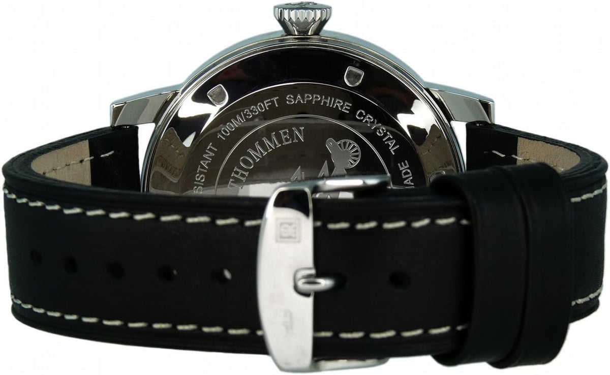 Revue Thommen Herren Armbanduhr Automatik Werk,  47 mm Lederarmband schwarz, Sapphire Crystal Airspeed XL16053.2533