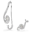 Swarovski Unisex Ariana Grande x Swarovski Ohrclips Music Note Weiß Rhodiniert 5720866