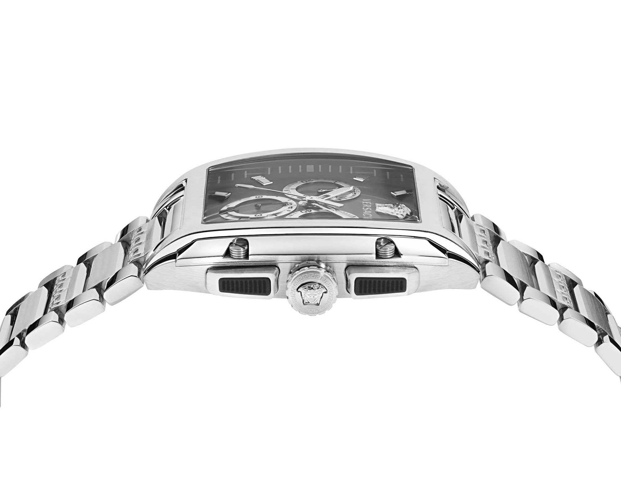 Versace Armbanduhr Herren Dominus Silber Schwarz VE6H00925