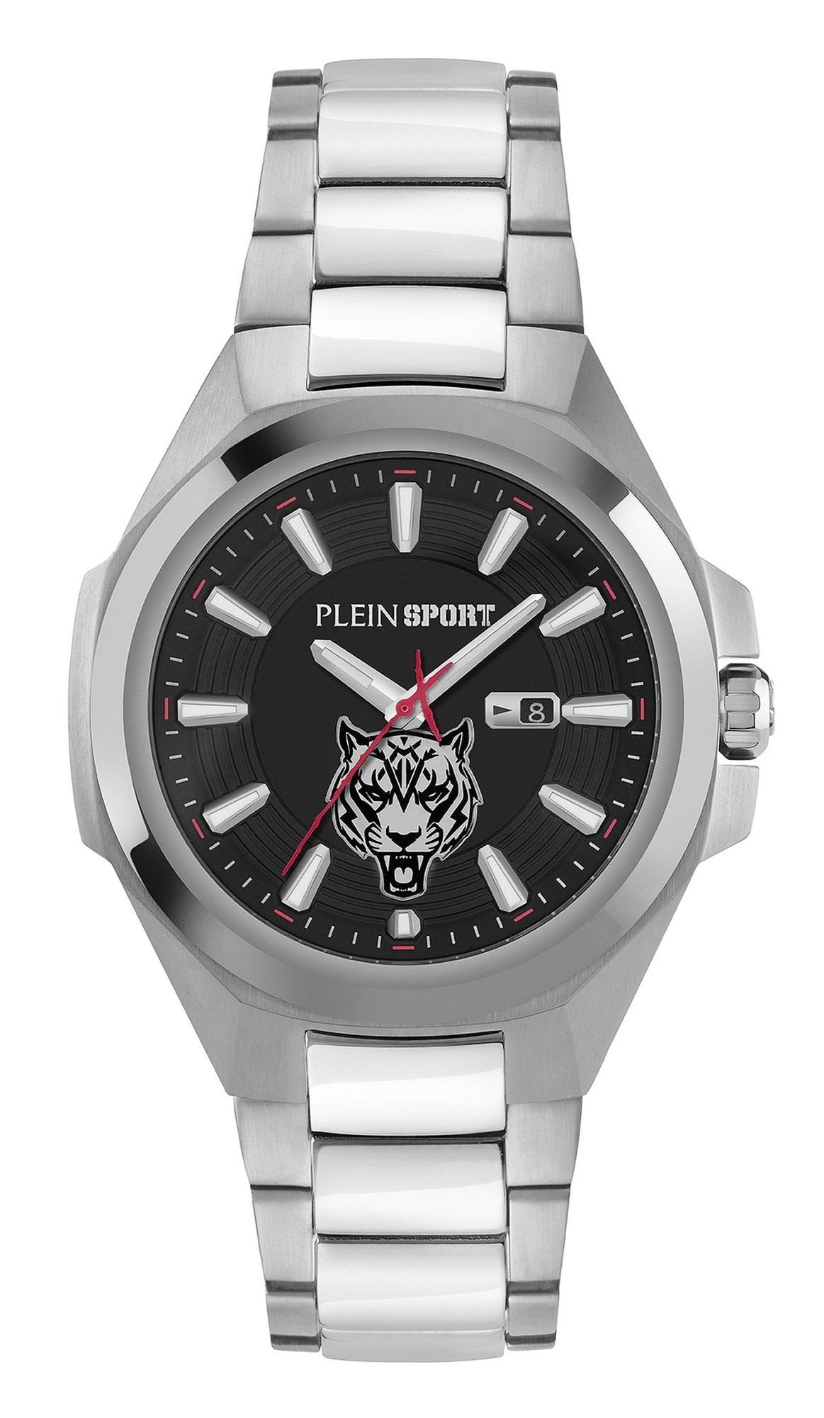 Plein Sport Uhr Herren TIGERMASTER PS7BA0724 Silber / Schwarz