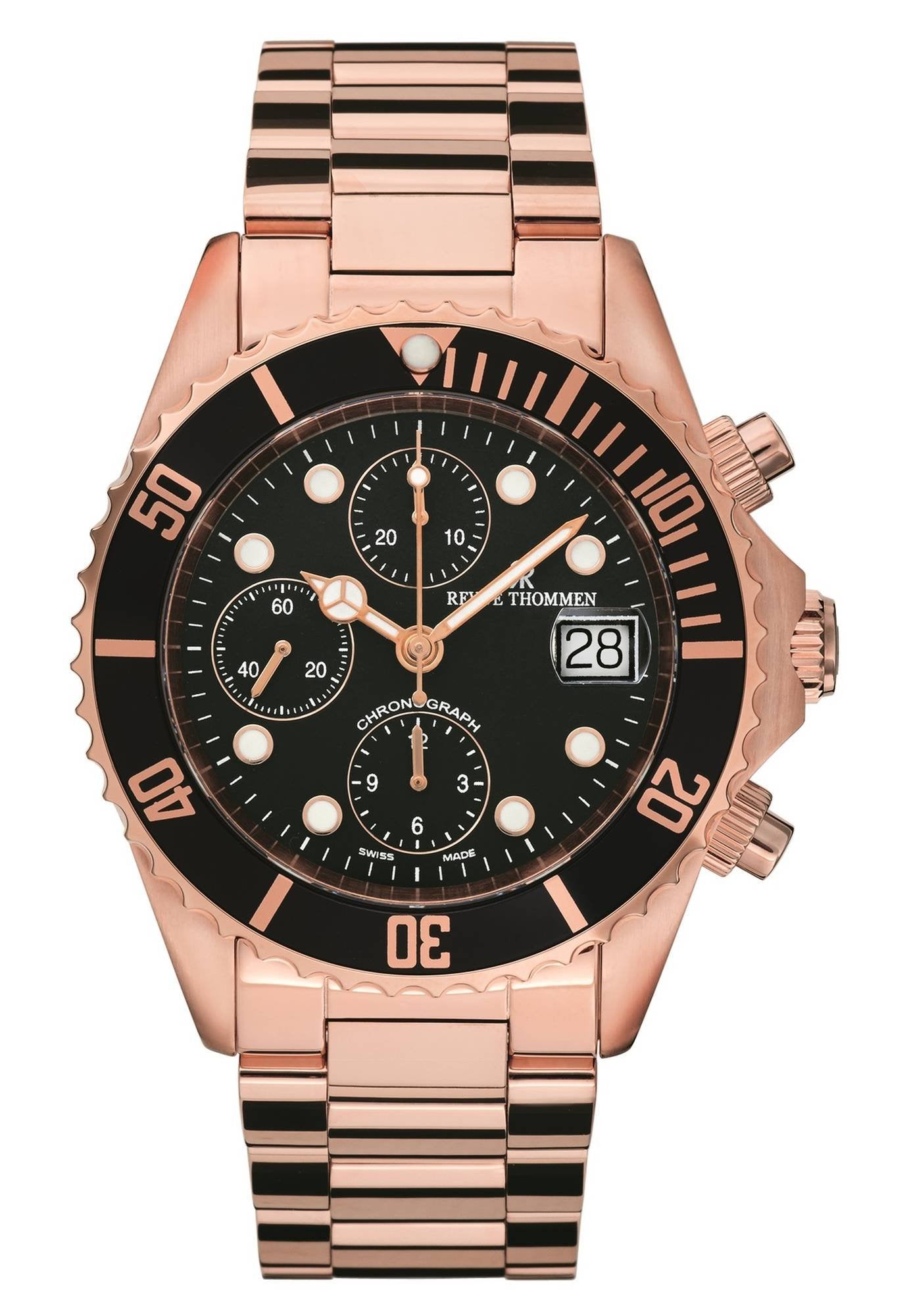 Revue Thommen Herren Armbanduhr  Diver 42 mm Chronograph Armband Edelstahl 17571.6167