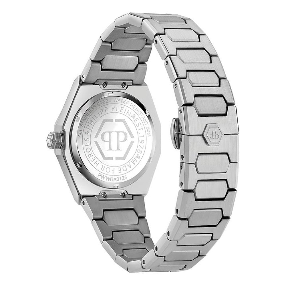 Philipp Plein Herrenuhr Plein Deluxe Silberfarben Schwarz PWWGA0126