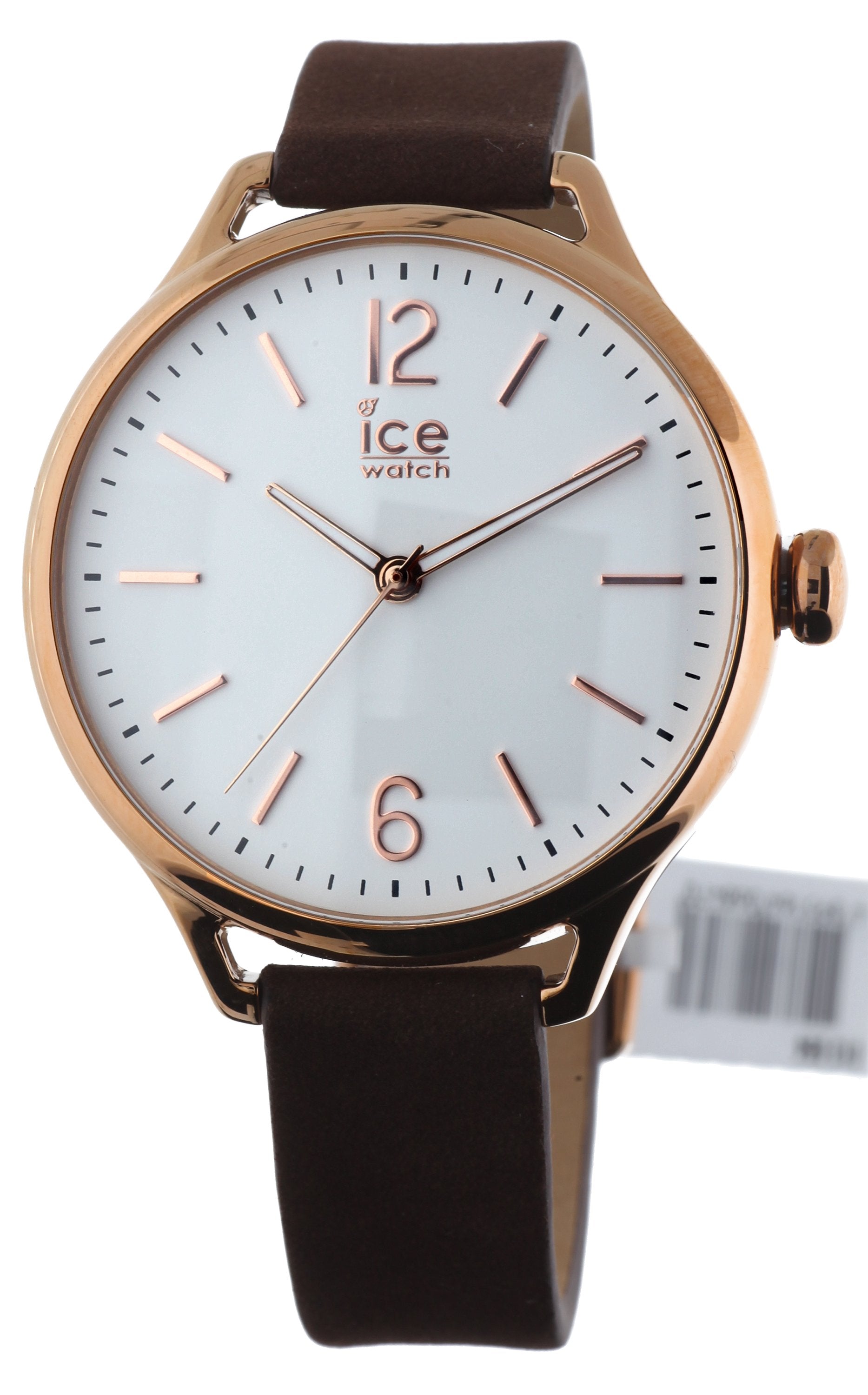 Ice‑Watch Damen Armbanduhr Ice Time Medium Braun/Roségoldfarben 013054
