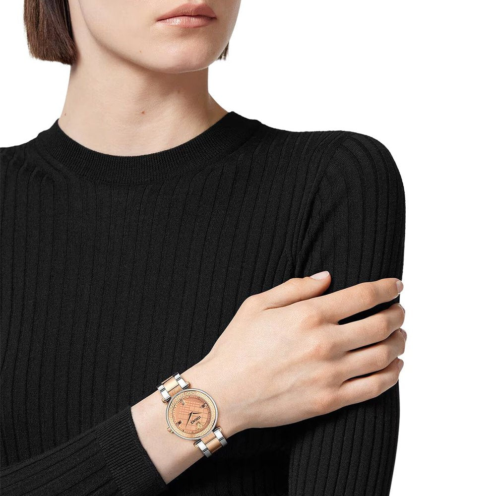 Versace Reve VE8B00424 Damen Uhr Two‑Tone/Roségold