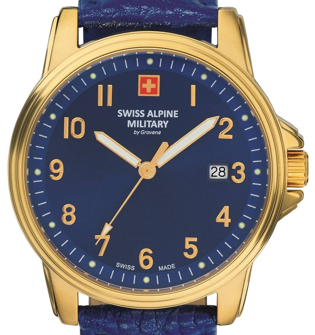 Swiss Alpine Military Herren Armbanduhr 40 mm Armband Leder 7011.1515