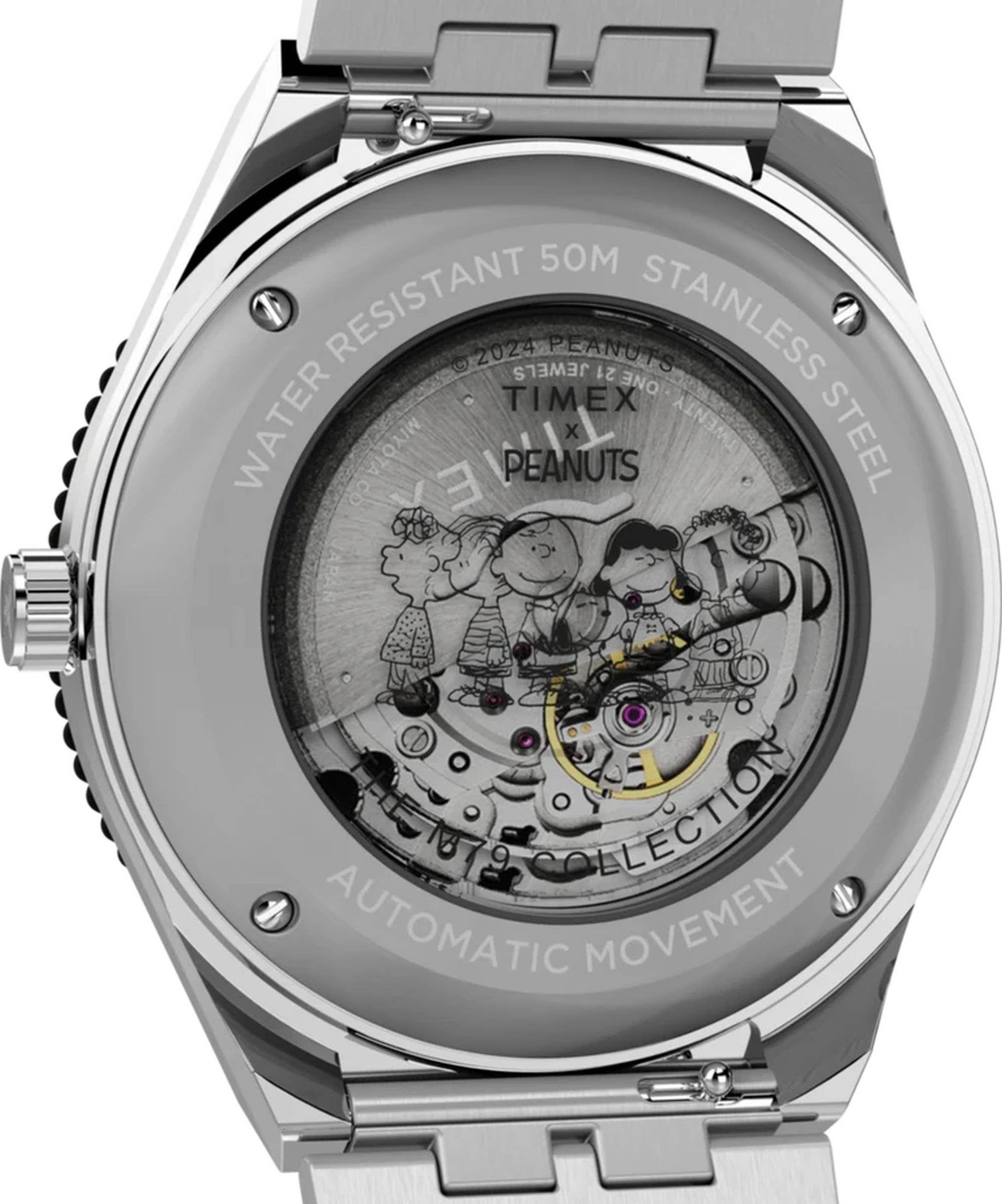 Timex Automatikuhr Herren Peanuts® x Timex M79 Silber TW2W475007U