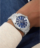 Guess Armbanduhr Herren Jaden Silver Tone Multi-function Date Watch Silber GW0977G1