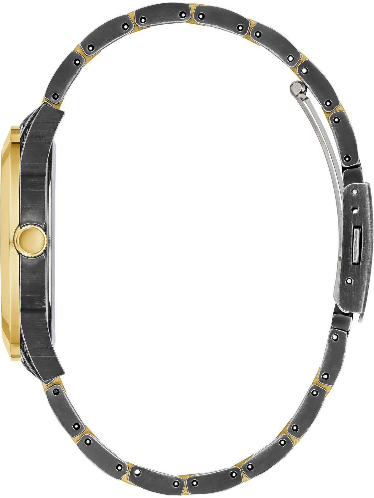 Guess Damen Armbanduhr Gilded 40 mm Brokatmuster auf Armband und Zifferblatt Armband Edelstahl GW0303L1